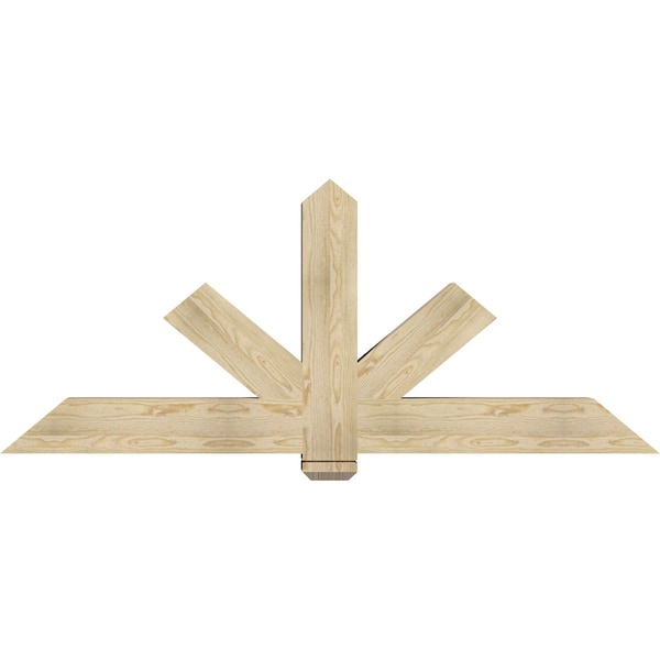Ekena Millwork Kennewick Rough Sawn Timber Gable Bracket, Douglas Fir, 72"W x 30"H x 6"D x 6"F, 10/12 Pitch GBW072X30X0606KEN00RDF - main